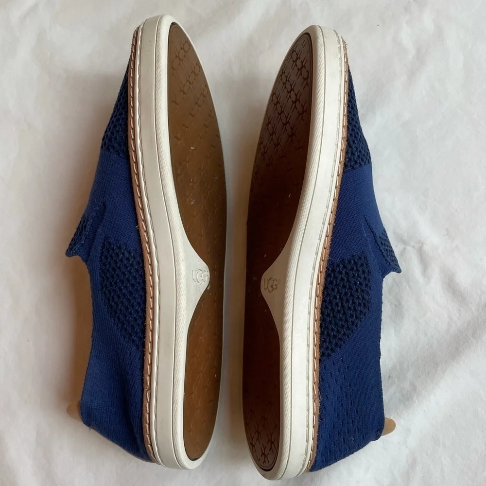 Ugg Sammy Slip On Woven Sneakers Navy‎ Blue Sz 7.5